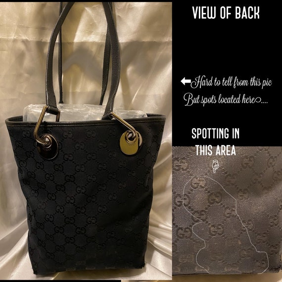 Authentic GUCCI GG Monogram Black Canvas and Leat… - image 3