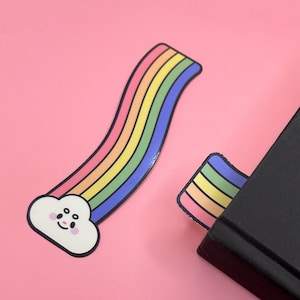 Rainbow Aesthetic Bookmark | Cute Handmade Bookmark - Unique Book Gifts
