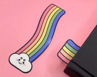 Rainbow Aesthetic Bookmark | Cute Handmade Bookmark - Unique Book Gifts