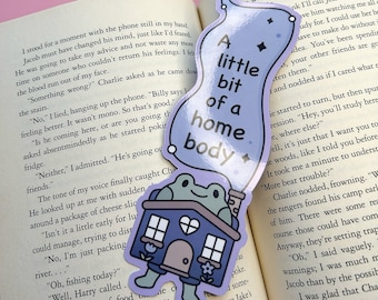 Homebody Frog Quote | Cute Handmade Bookmark - Unique Book Gifts