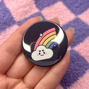 Rainbow Cloud 1.75 inch | Aesthetic Round Pinback Button