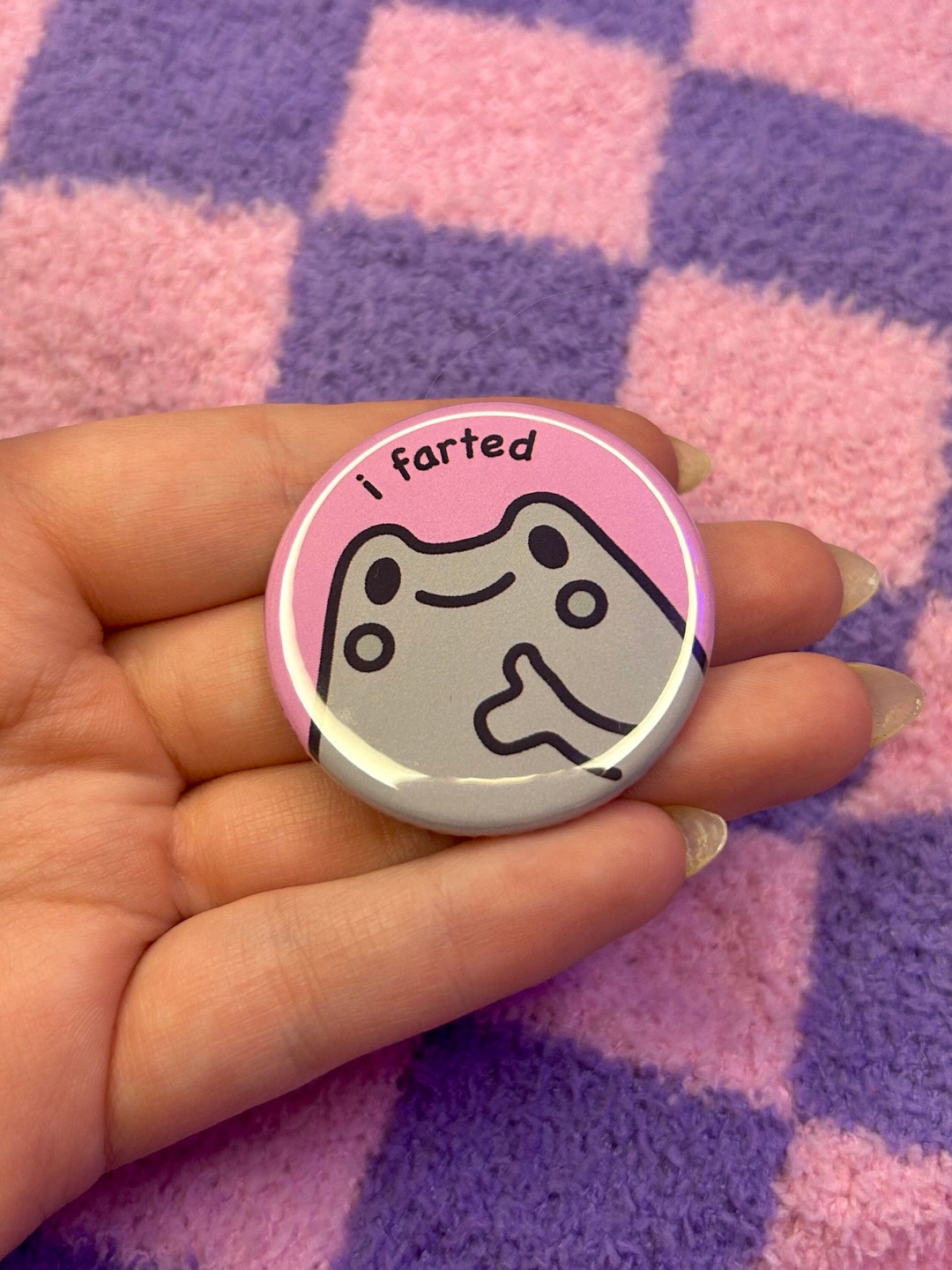 I Farted Frog Pin | Funny Steel Pinback Button - Etsy