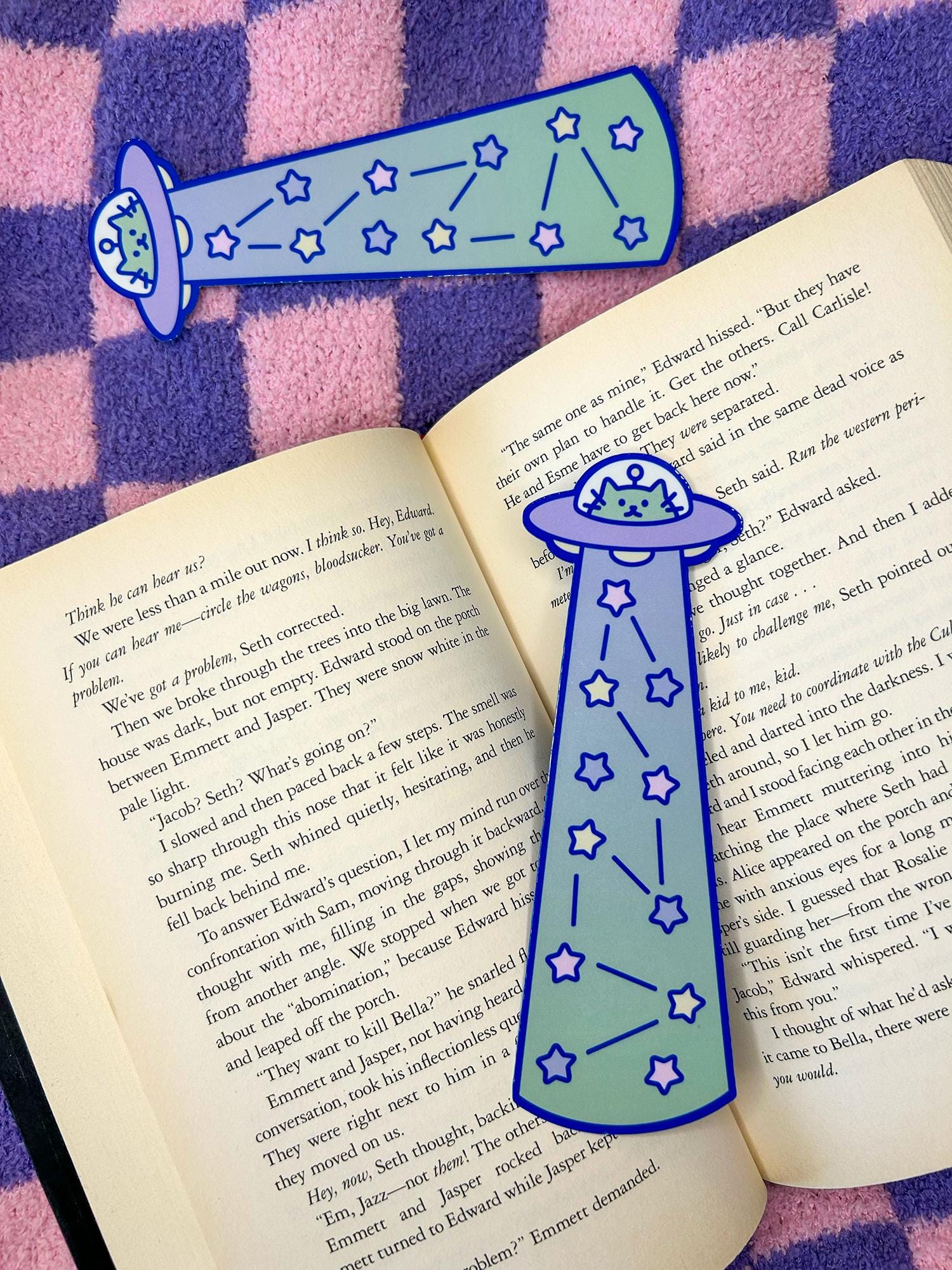 Alien Cat | Cute Handmade Bookmark - Unique Book Gifts