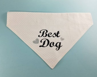 Personalized Best Dog Wedding Dog Bandana, Wedding Announcement Dog Bandana, Engagement Dog Bandana, Dog Wedding Attire