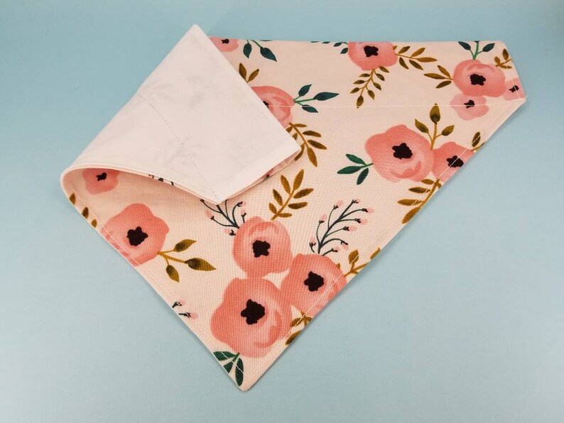 Matching Dog Bandana and Headband Pink Floral Dog Bandana Etsy
