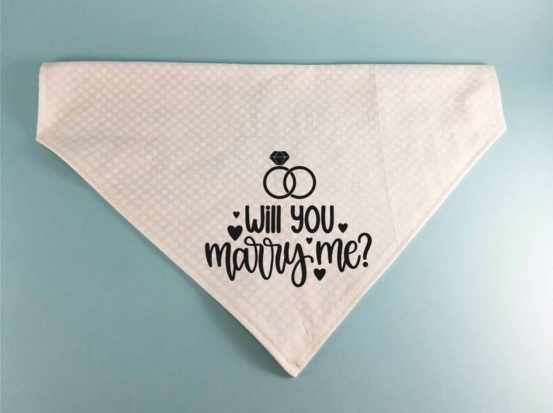 Dog Proposal Bandana Will You Marry Me Dog Bandana Dog Etsy