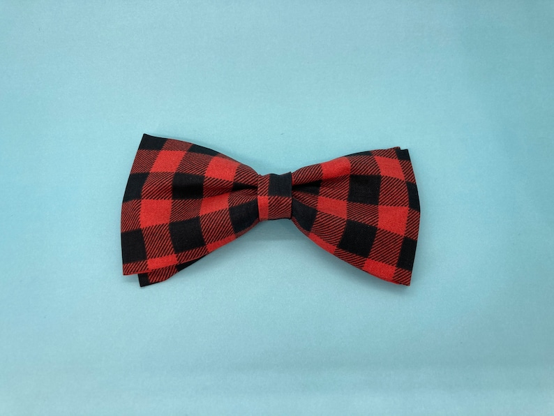 Matching Family Bow Tie Sets Pet Bow tie Men/'s Clip on Bow Tie Child/'s Buffalo Plaid Clip on Bow Tie Buffalo Plaid Men/'s Clip on Bow Tie