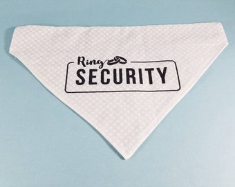 Ring Security Dog Bandana, Ring Bearer Dog Bandana, Personalized Ring Bearer Dog Bandana, Ring Security Wedding Attire Dog, Best Dog Bandana