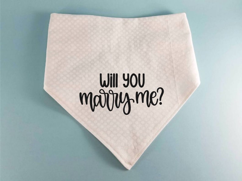 Dog Proposal Bandana Will You Marry Me Dog Bandana Dog Etsy