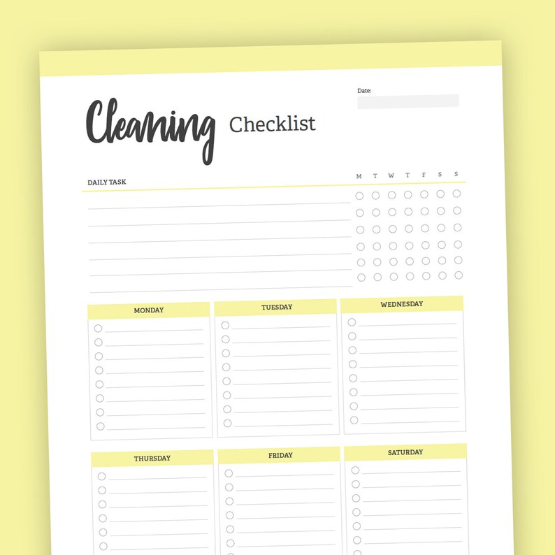 Cleaning Supplies Printables PDF, Printable List, Inventory List