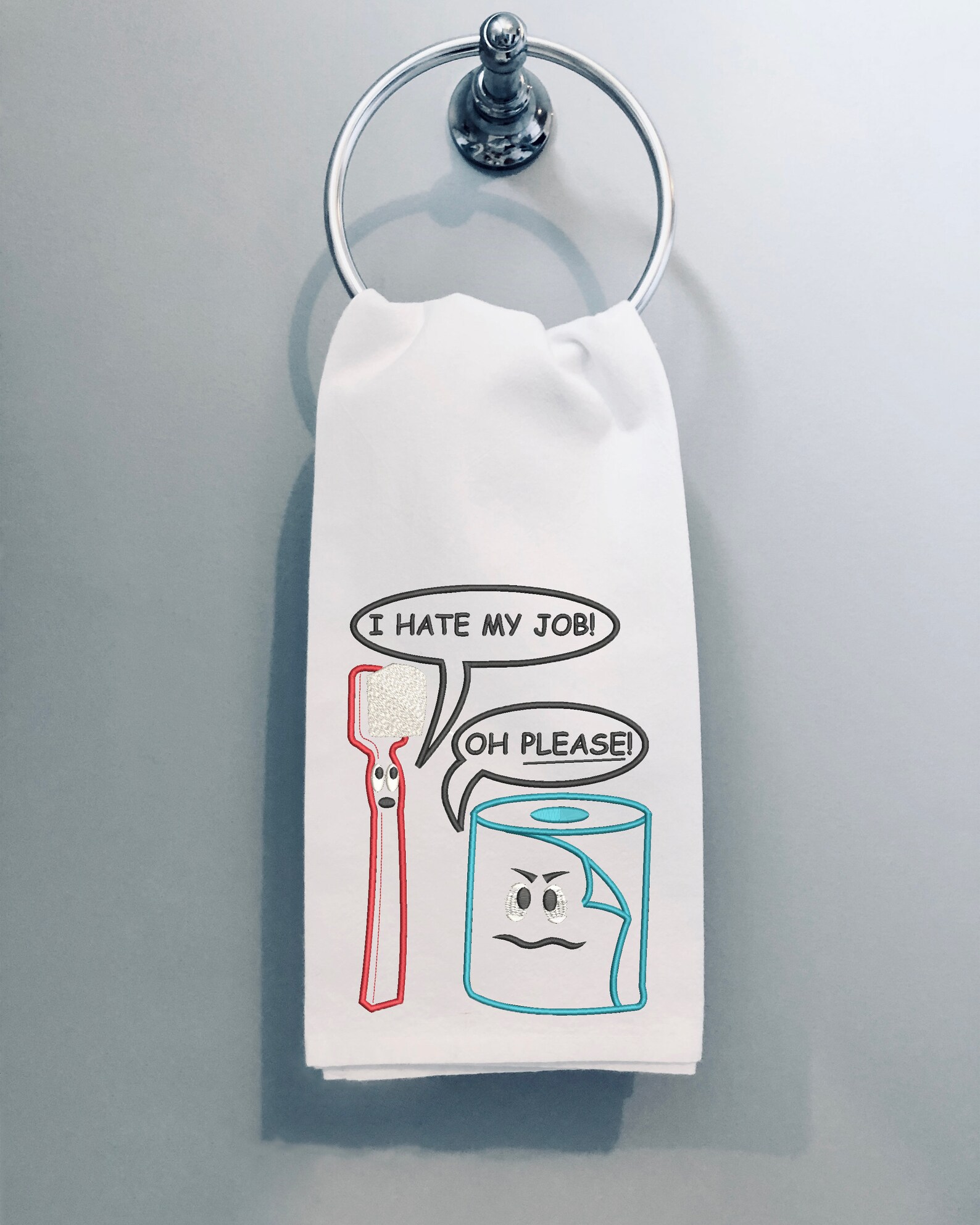 Funny Bathroom Towels add bathroom humor. Funny guest towels. Etsy