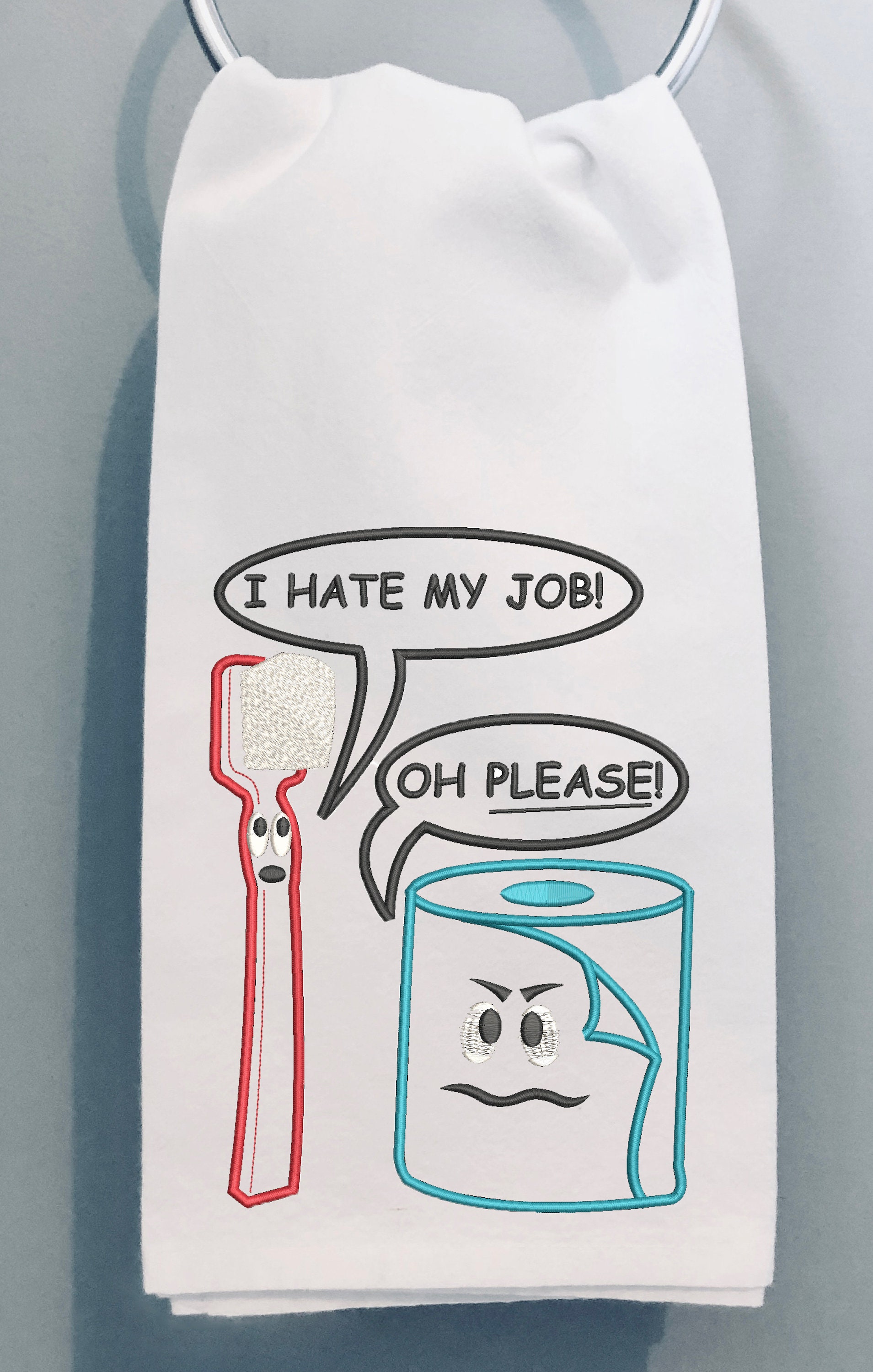 Funny Bathroom Towels add bathroom humor. Funny guest towels. Etsy