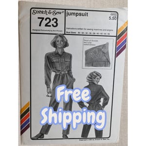 Stretch & Sew 723 Jumpsuit Sewing Pattern Women Bust 30-46 Uncut Factory Folded