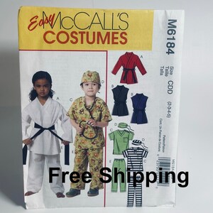 McCall's M6184 Children's Boys' and Girls' Costumes CDD (2-3-4-5) Uncut Folded