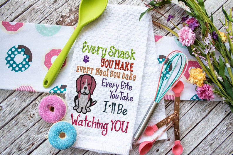 Dog Kitchen Towel for Beagle lovers. Funny kitchen towel to Etsy