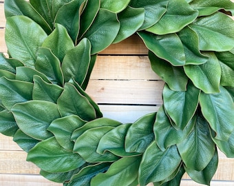 Greenery wreath for front door, spring wreath, summer wreath, everyday wreath, year round wreath, magnolia wreath, spring decor