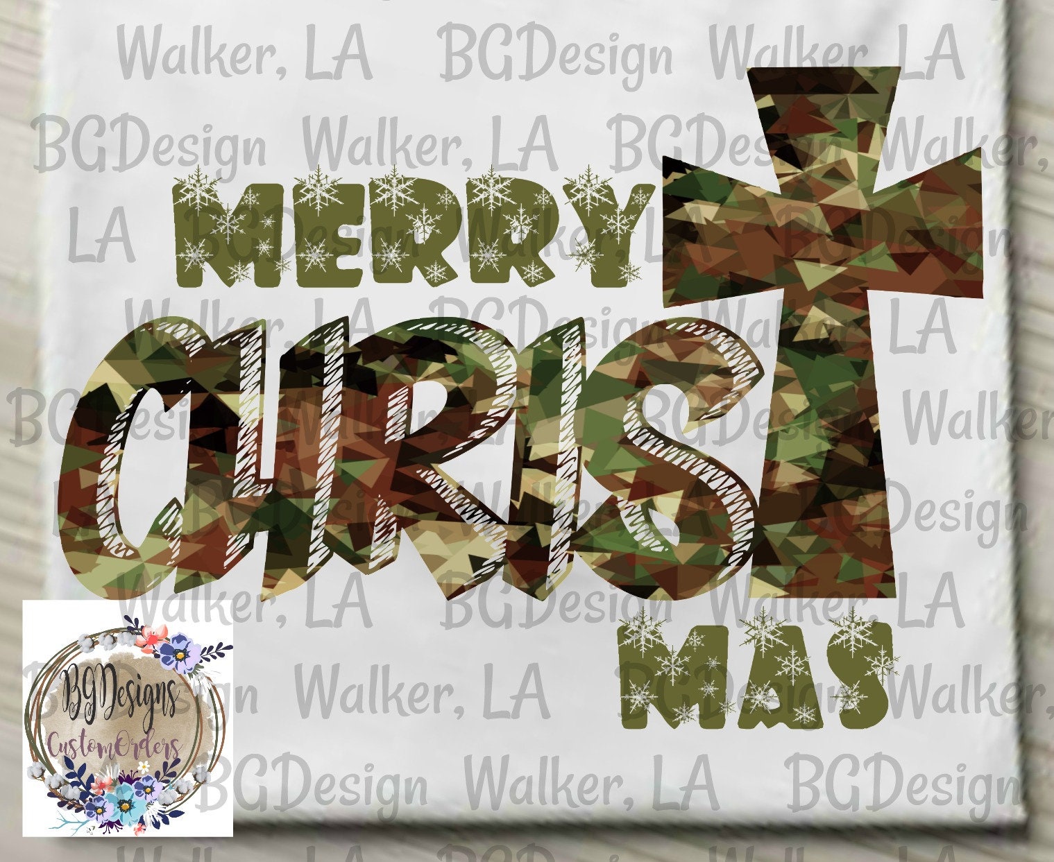 Merry ChrisTmas Camo Digital Download Etsy