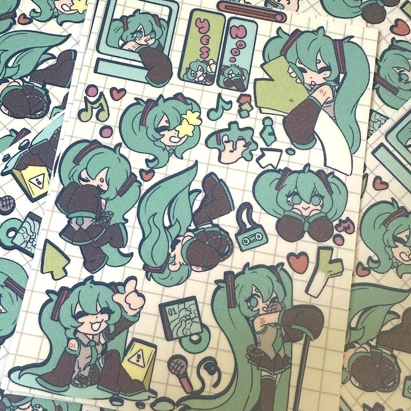 Miku Sorry Sticker Miku Stickers - Etsy