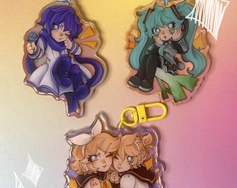Charms de Vocaloid - Holo de arcoíris de 3 pulgadas