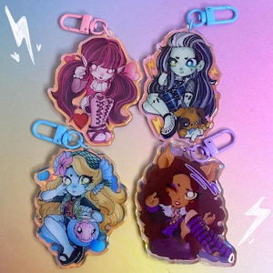Monster High - Rainbow Holo acrylic charms - 3 inch