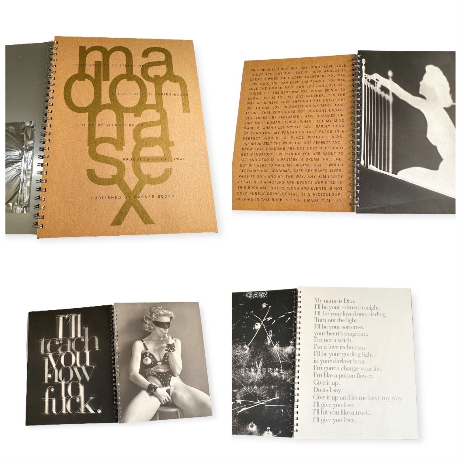 Sex by Madonna Book US 1st Edition (1992) Includes CD Comic Book