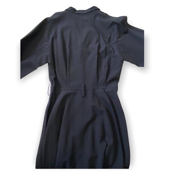 Vinage Comme Des Garcons Tricot Navy Wool Belted … - image 7