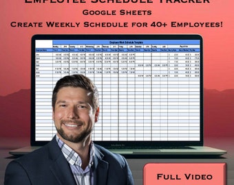 Employee Work Schedule | Business Scheduling | Weekly Work Schedule | Employee Timesheet Template | Shift Scheduling | Google Sheets