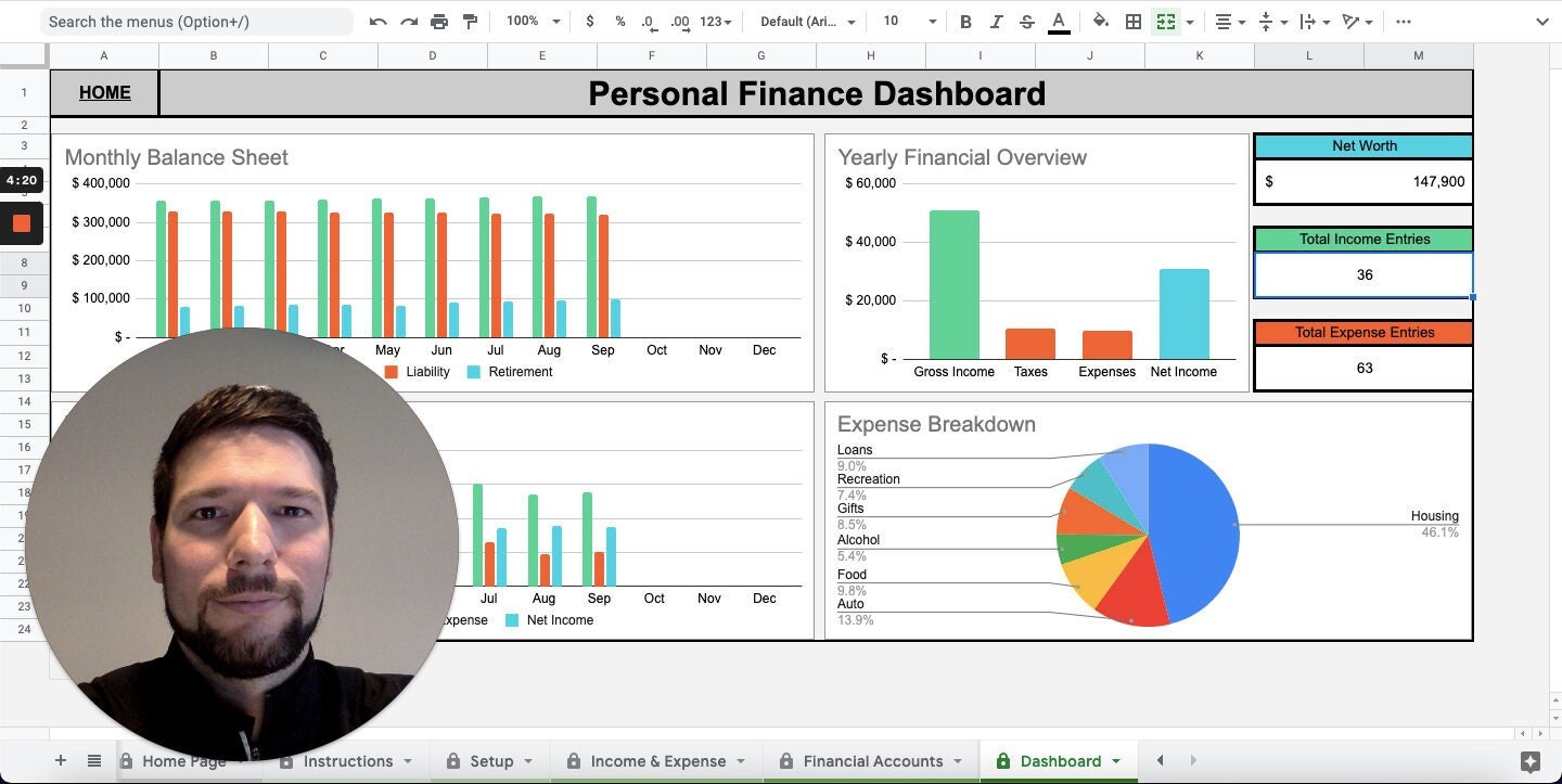 Personal Finance Dashboard Google Sheets Template Etsy Personal Finance Dashboard Google Sheets Template Etsy