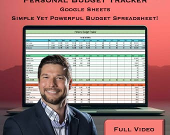 Personal Budget Tracker Spreadsheet - Personal Finance Spreadsheet | Household Finance Planner | Income and Expense Tracker | Google Sheets