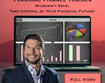Personal Finance Tracker | Household Budget | Expense Tracker | Income Spreadsheet | Financial Tracking Template | Microsoft Excel