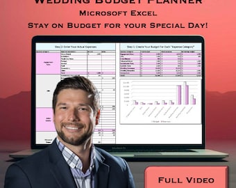 Wedding Budget Planner | Wedding Finance Template | Wedding Spreadsheet | Wedding Finance Tracker | Wedding Financials | Microsoft Excel