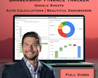Salon Owner Business Spreadsheet | Barbershop Bookkeeping Spreadsheet | Salon Bookkeeping | Barber Business Tracker | Salon Income Tracker