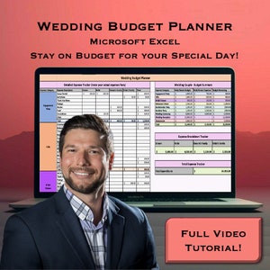 Wedding Budget Planner | Wedding Finance Template | Wedding Spreadsheet | Wedding Finance Tracker | Wedding Financials | Microsoft Excel