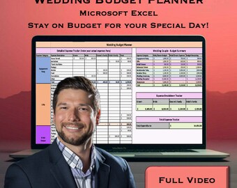 Wedding Budget Planner | Wedding Finance Template | Wedding Spreadsheet | Wedding Finance Tracker | Wedding Financials | Microsoft Excel