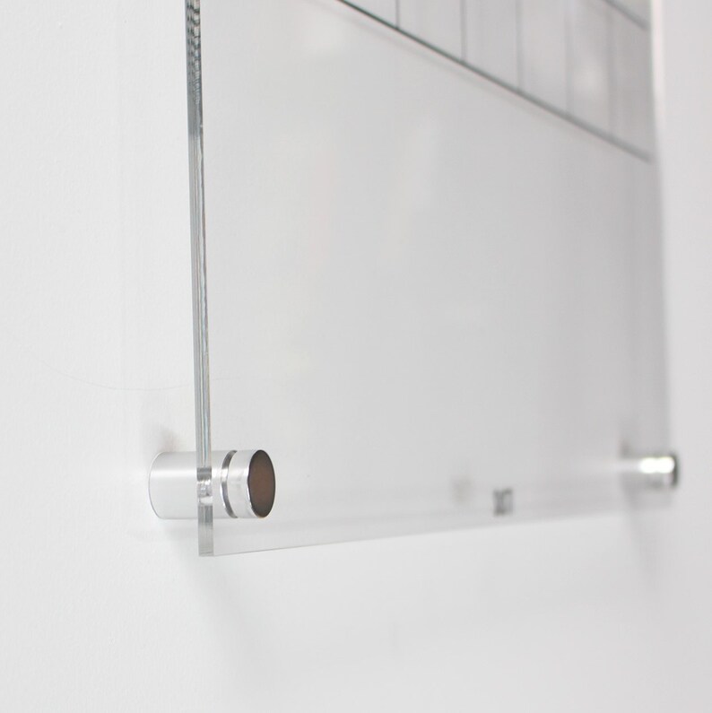 Clear Acrylic Monthly Wall Calendar Planner with Notes Etsy