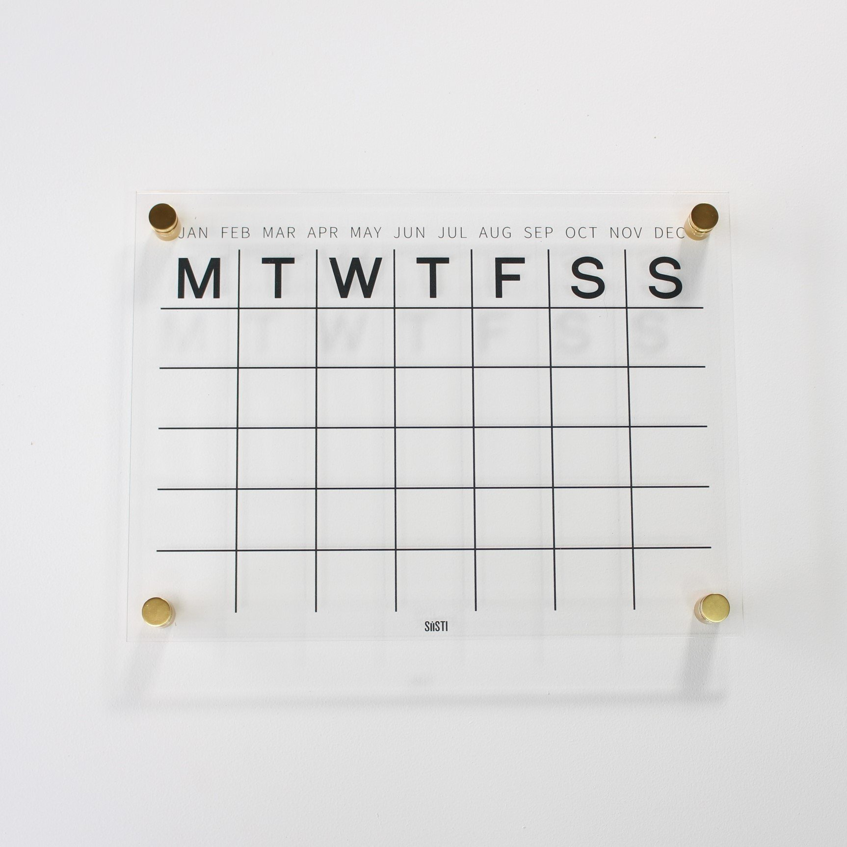 Perpetual Wall Calendar CLEAR Etsy