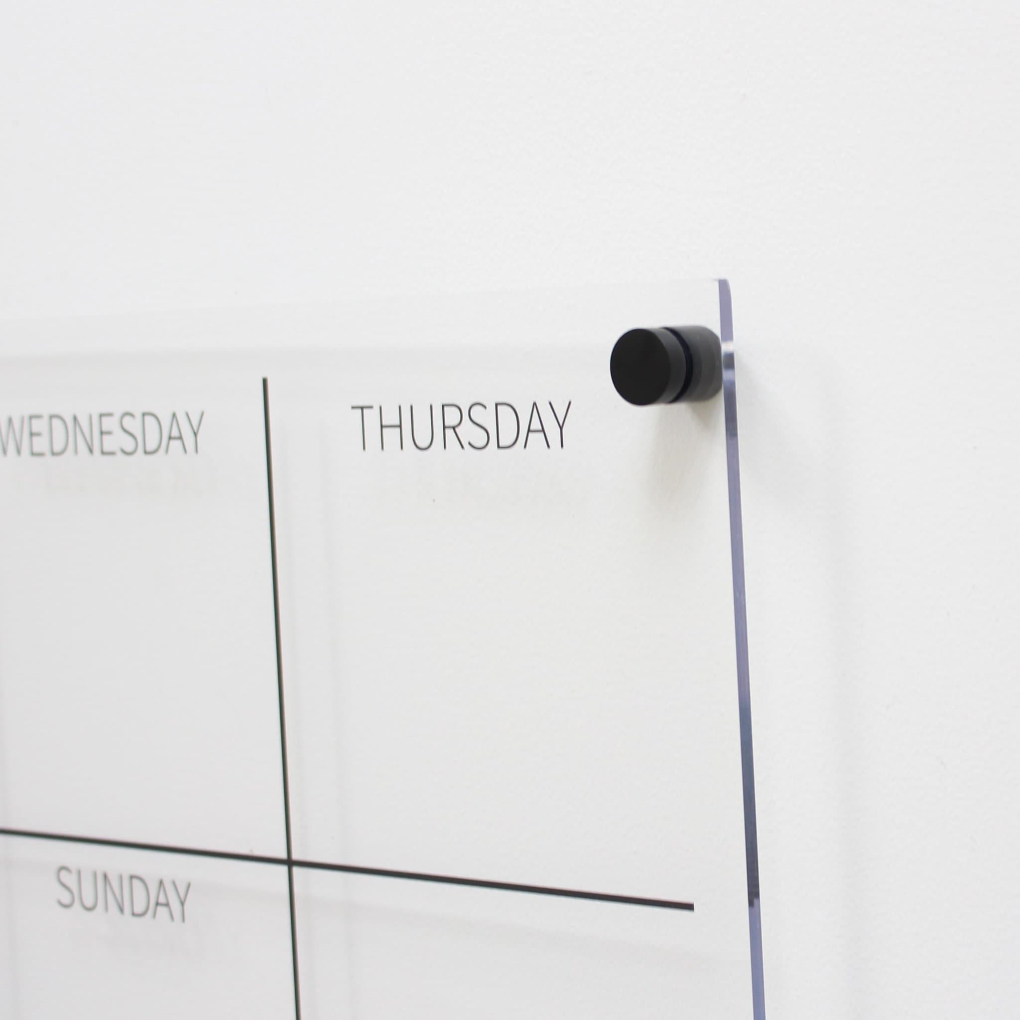 Clear Acrylic Weekly Wall Calendar Planner Landscape Etsy