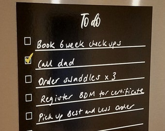 To Do List Magnetic Fridge Planner, Dry Erase, Chalkboard Whiteboard - A4