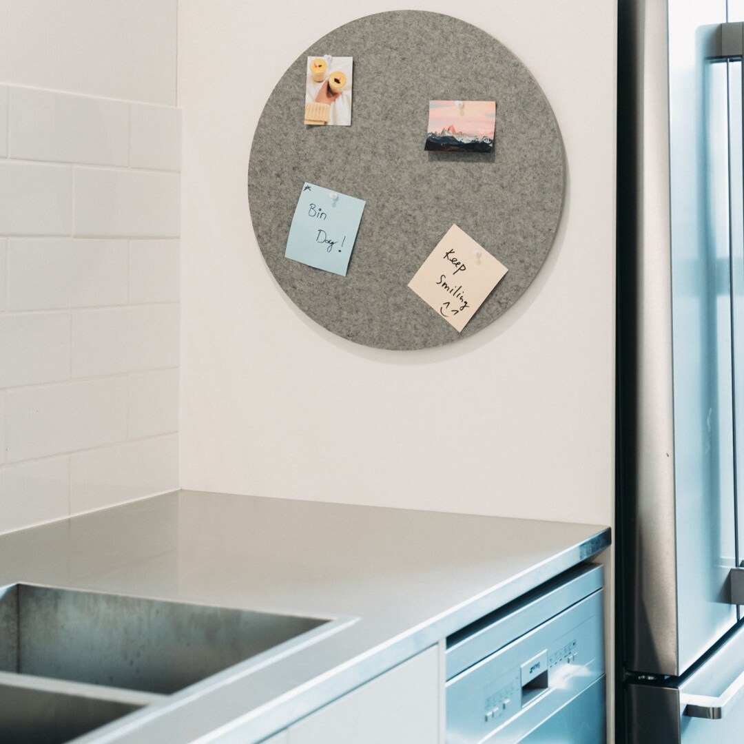 LARGE Circle Round Pin Board | Memo Board | Note Board - SILVER - Etsy ...