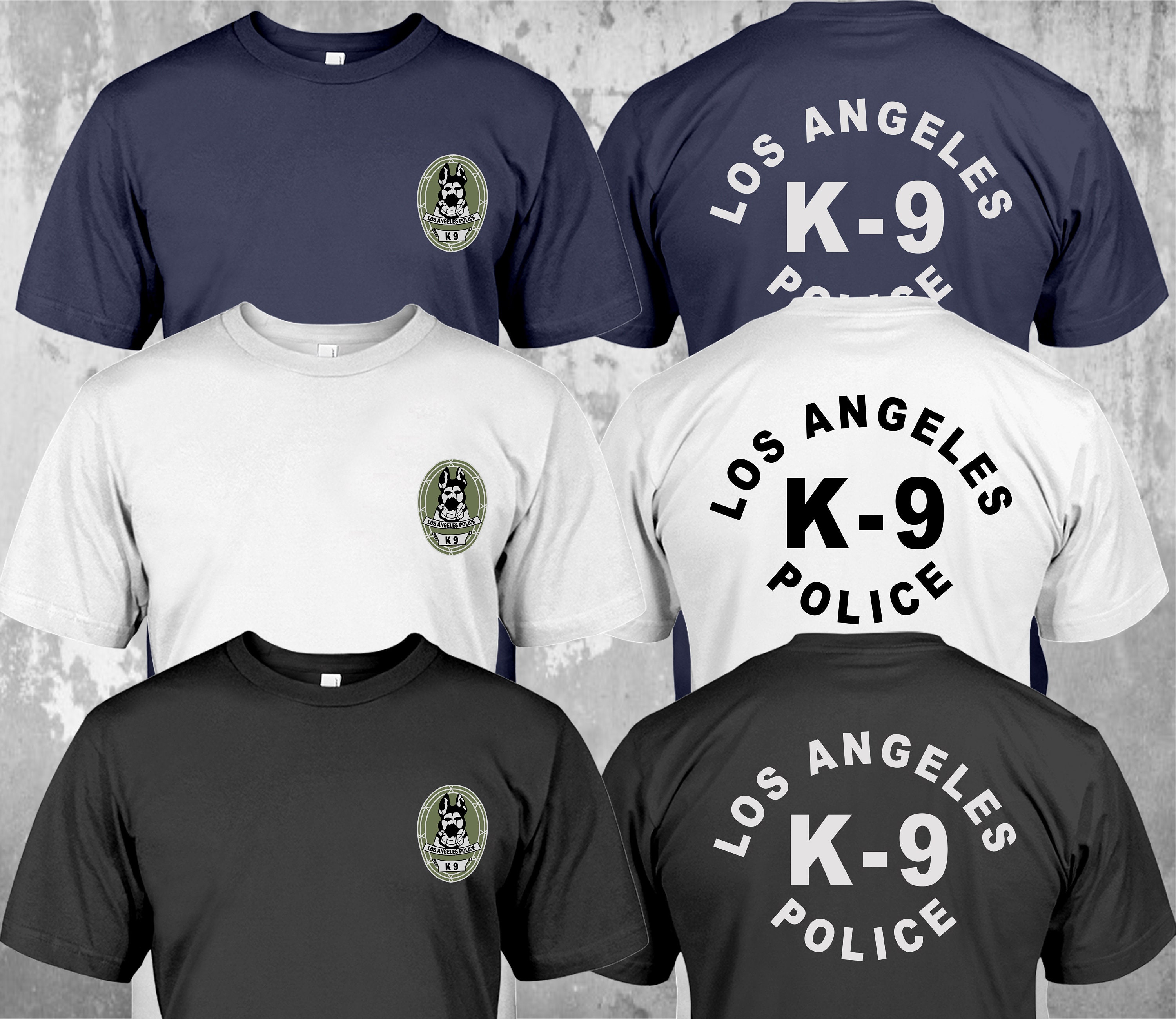 LA Los Angeles Police Department LAPD Black T-shirt SWAT S.W.A.T