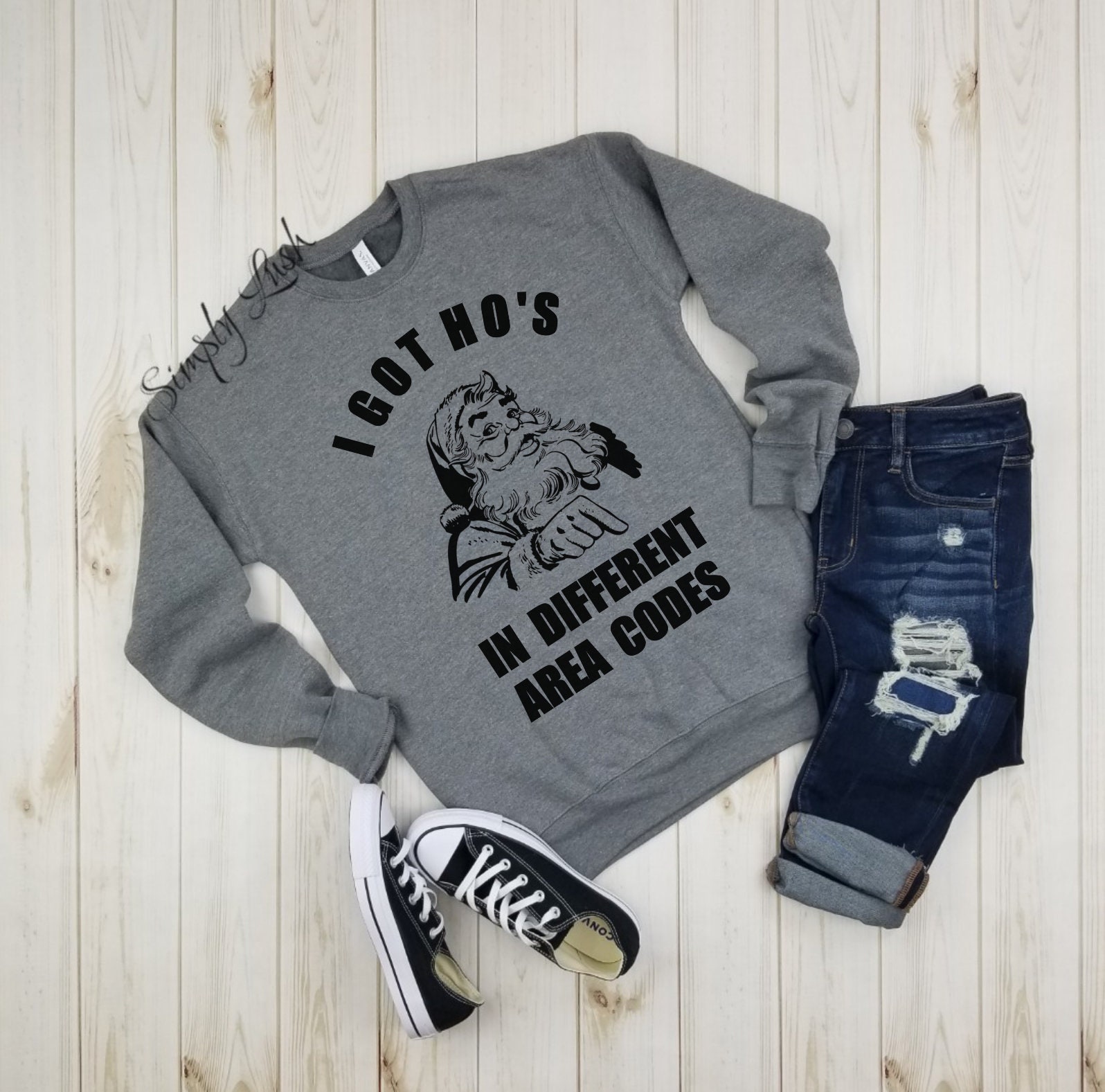 I Got Ho's in Different Area Codes Fleece Sweatshirt Etsy