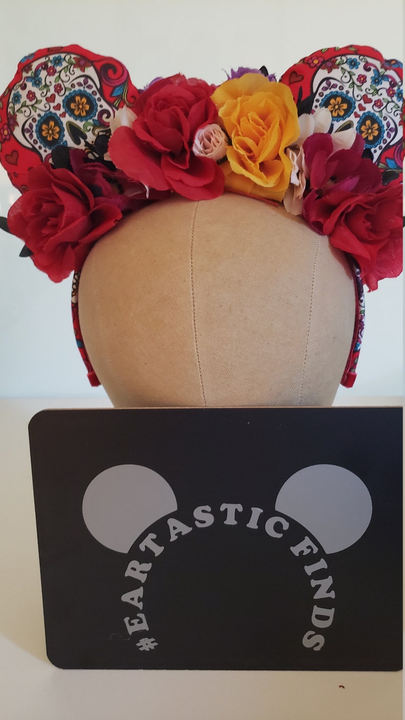 Coco Disney inspired Day of the dead sugar skull these make great not to scary Halloween ears.
