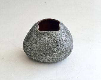 Rock Ceramic Planter: 6" Zen Garden Succulent Pot