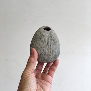 Grey Ceramic Pottery, 3&quot; planter for indoor plants, succulent, fairy & zen garden planter, Housewarming and  Unique gift