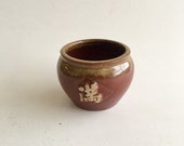 Brown Chinese Oriental pottery for indoor plant or outdoor plant succulent dish garden lucky bamboo housewarming unique gift