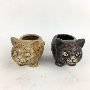 Cat Pottery, cute kitty cat  animal planter indoor plants, small foliage, coffee tree, vase, unique office, birthday gift