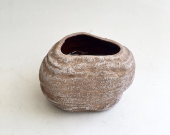Rock Ceramic Bonsai Planter, Succulent Fairy Garden Pot (6 inch)
