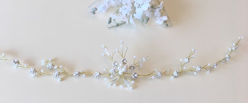 delicate hair vine bridal circlet floral hair piece bridal hair vine