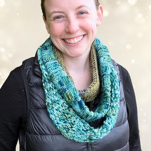 Cozy Infinity Scarf Knitting Pattern, Customizable Scarf Patter, Scarf Recipe Pattern PDF, Create Your Own Knitting Experience Pattern