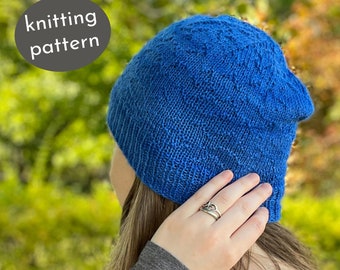 Fun Textured Hat Knitting Pattern // Fingering Weight Hat // Simple Hat Pattern for Hand Dyed Yarns
